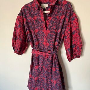 Sachin + Babi Red and Black Long Sleeve Dress